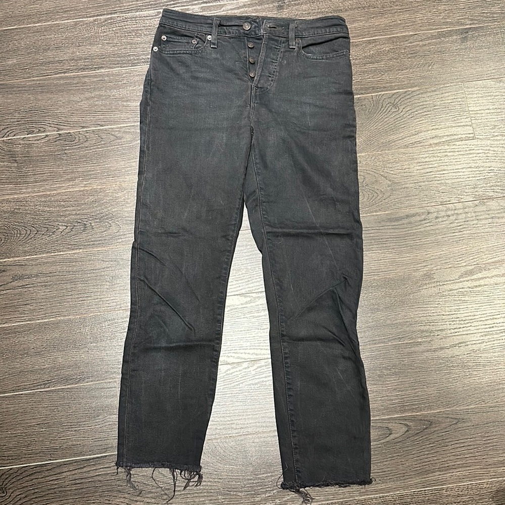 Levi’s straight jeans in charcoal grey